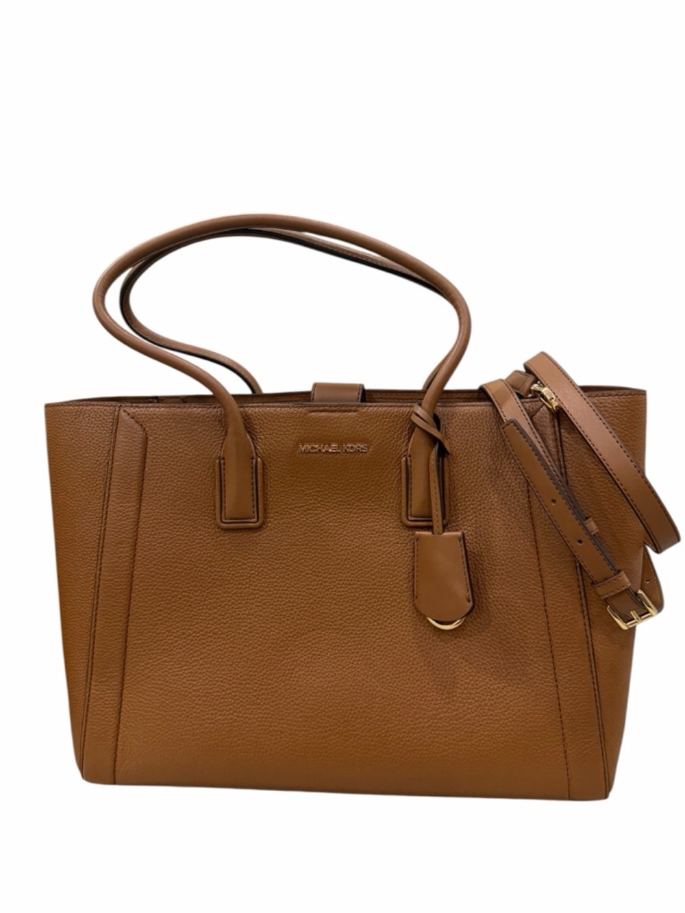 Michael Kors Large Leather Tote  with Strap + Pouch Set